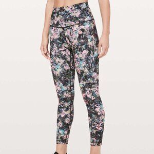 Lululemon Dappled Daze Multi Floral Wunder Under High Waist 7/8 25" Leggings
